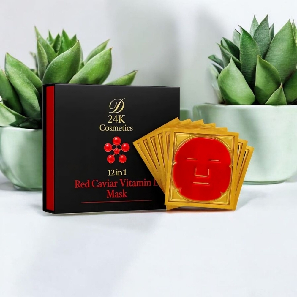 NIB-Red Caviar Vitamin E Gel Mask-D24K Cosmetics - Picture 2 of 6